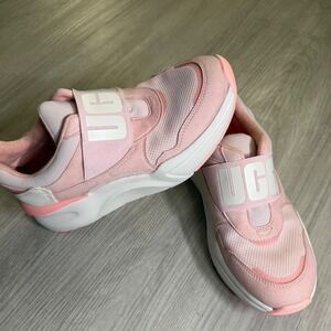 UGG LA Daze Pink White Logo Slip On Platform Sneakers Womens Sz 6 Style 1120734
